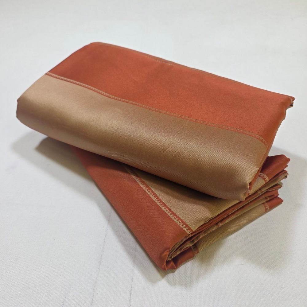 Rodeo Home Curtains 52x90 Orange Gold Striped Satin Sheen Window Panels 2 Pack